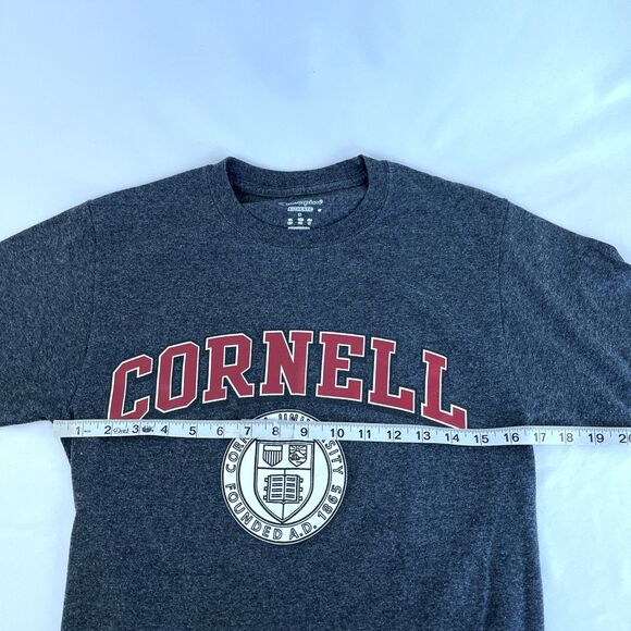 Mens Cornell University Short Sleeve Double Sided Graphic T-Shirt Sz S Gray - Picture 5 of 6